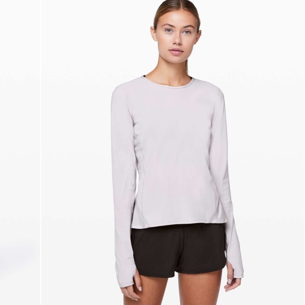 Lululemon Iced Iris Look Ahead Run Long Sleeve Tee Size 2 Activewear Athleisure